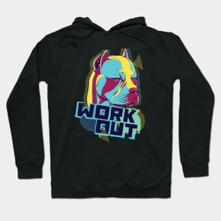 Work out Dog Pit Bull Doghead Hoodie